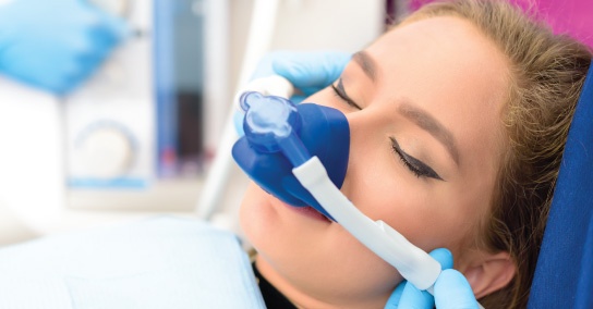 patient receiving nitrous oxide