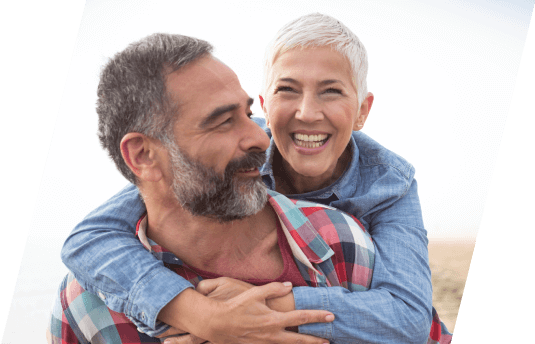 happy, smiling senior couple