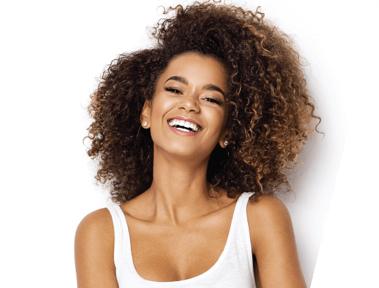 young woman with a beautiful, white smile