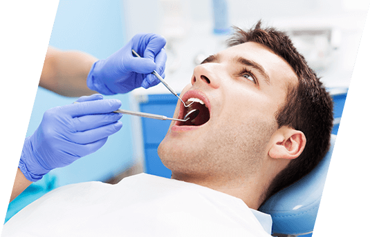 man at dentist