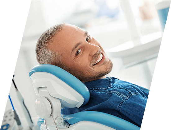 man in dental chair