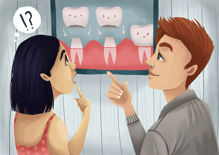 woman saying do you need a dental crown
